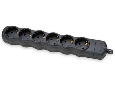 Produktbild von Kopp 129405003, Drinnen, Typ F, Schwarz, 6 AC-Ausgänge, 16 A, 250 V