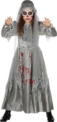 Produktbild von Halloween Bruidsjurk Grijs Mädchen Kostüm 176