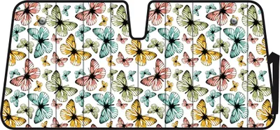 Produktbild von Schmetterlings-Sonnenschutz Thermoschutzscheibe 68x147 cm Doppelblase Saugnäpfe