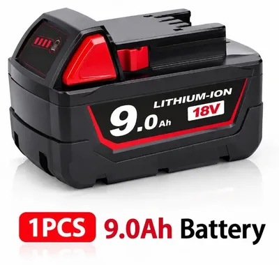 Obrázek produktu pro Baterie - M18, 18 V - Lithium-iontová baterie - 9,0 Ah - Nabíjecí - LED indikátor - Pro akumulátorové nářadí - Náhradní baterie