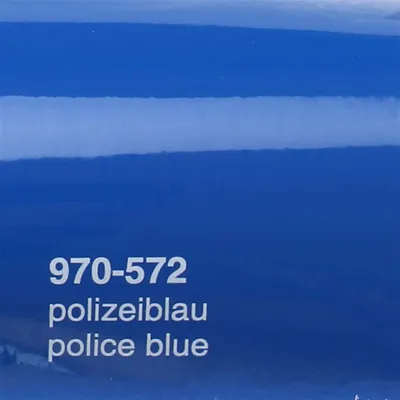 Produktbild von (25€/m²) Oracal 970RA Autofolie 572 Polizeiblau Glanz Folie 152 cm Breite Laufmeterware gegossene Auto Folie selbstklebend