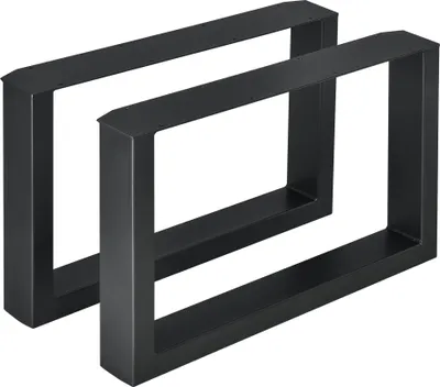 Image de Lot de 2 piètements de table basse « Makers » 64 x 40 cm en acier noir