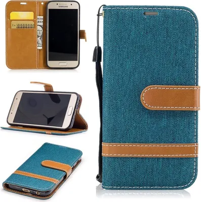 Produktbild von Tasche für Samsung Galaxy A3 2017 Jeans Cover Handy Schutz Hülle Case Grün