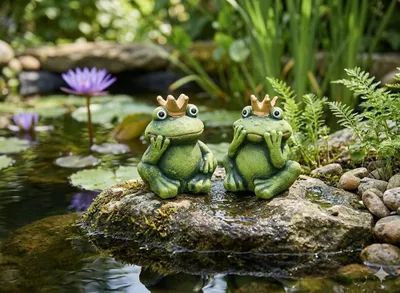 Produktbild von Breitmaulfroschkönig 2er Set ca. 17 cm - Dekofigur
