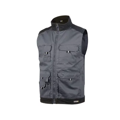Produktbild von DASSY® Faro Zweifarbige Sommerweste ZEMENTGRAU/SCHWARZ Gr.L Länge: STANDARD