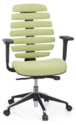 Produktbild von hjh OFFICE Profi Bürostuhl ERGO LINE II Ergonomischer Schreibtischstuhl mit Armlehnen Stoff Grün Drehstuhl für Büro, Zuhause