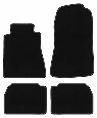 Produktbild von Velours-Fußmatten für Mercedes C 190 W201 1982-1993 (Limousine) – 4-tlg, Schwarz, passgenau – Wielganizator BASIC