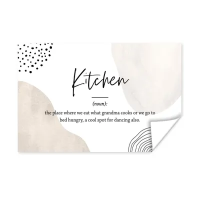 Produktbild von MuchoWow® Poster Definition Küche - Küche - Zitate - Wörterbuch 180x120 cm - Fotoplakat