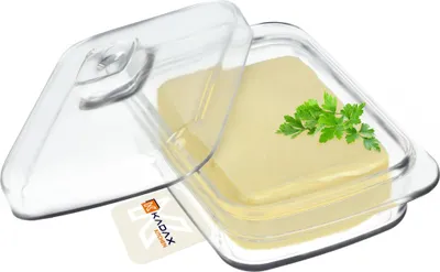 Produktbild von Butterdose - Butterbehälter aus Glas - Mit Deckel - FCM- - Hergestellt in Polen