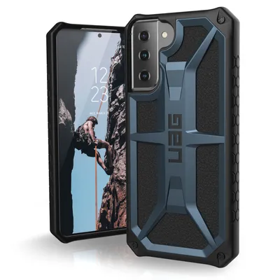 Zdjęcie produktu dla Urban Armor Gear Monarch, Pokrowiec, Samsung, Galaxy S21 Plus 5G, 17 cm (6.7"), Czarny, Granatowy (marynarski)