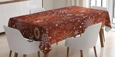 Immagine prodotto di ABAKUHAUS Tovaglia invernale, cuori natalizi vintage e composizione festiva con grappoli d'uva, 140 x 170 cm, giallo vermiglio e bianco