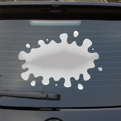 Produktbild von Heckscheibenaufkleber Farbkleks Splash Auto-Aufkleber 55x38 cm Silber Auto Aufkleber Sticker