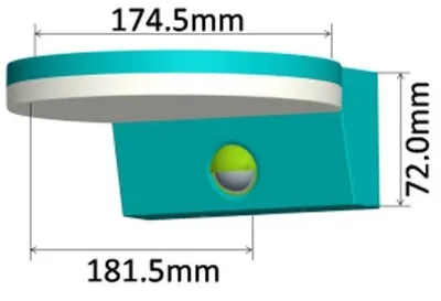 Produktbild von LED Wandleuchte "TORTUGUERO" IP65 15W, 1569lm, 140° Bewegungsmelder, 4000K