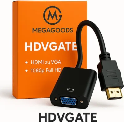 Produktbild von High-Speed HDTV-VGA-Adapter A-Stecker auf VGA-Buchse DE.