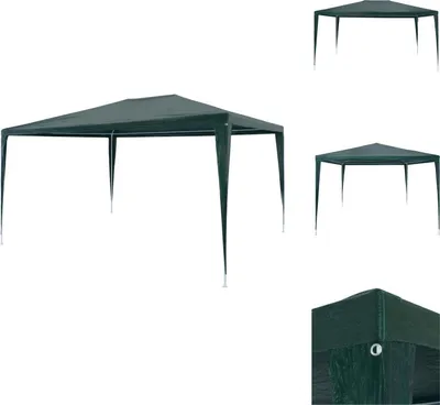 Image de vidaXL Tente de réception 3x4 m PE Vert - Pavillons & Tentes de réception