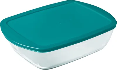 Image de Ensemble de 3 plats avec couvercles - PYREX - Cuisson et conservation - Verre - Rectangulaire - 0,4/1,1/2,5 L