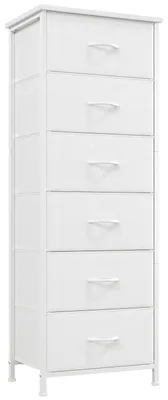 Productafbeelding van Kledingkast met 6 lades, wit, 30x42x115 cm