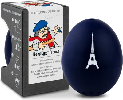 Produktbild von PiepEi Eierwecker Frankreich-Design mit 3 Melodien für verschiedene Härtegrade