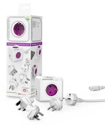 Immagine prodotto di Allocacoc PowerCube ReWirable USB - Unità di distribuzione dell'alimentazione - 100-250 V CA - 4 prese di uscita (1811/DERU3P)