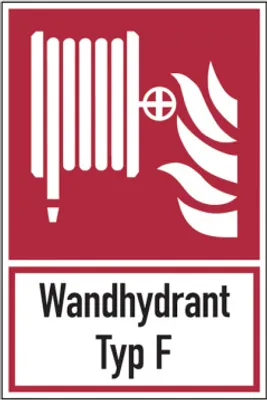 Produktbild von Dreifke® Brandschutzzeichen, Kombischild, Wandhydrant Typ F, 300 x 200 mm, PV...