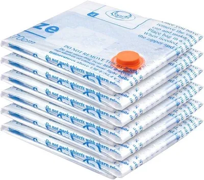 Obrázok produktu pre Sada ochranných vreciek na oblečenie 60 x 40 cm pre kvalitné prikrývky – 6 ks – vrecia s hrúbkou 90 mikrónov