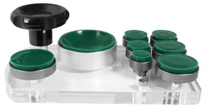 Produktbild von Steinmeister  Uhrmacherbedarf  Gehäusebodenschließer/öffner mit 7 Druckstücken, Ø 20 - 45 mm