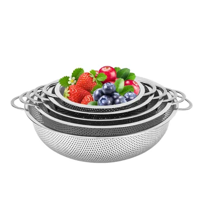 Produktbild von 5 * Koš na ovoce Velký síťový cedník Kuchyně na zeleninu