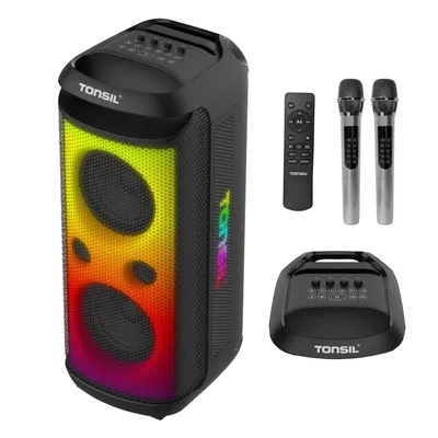 Zdjęcie produktu dla Przenośny Bezprzewodowy Głośnik Tonsil PartyDance 1600 – Bluetooth USB SD LED