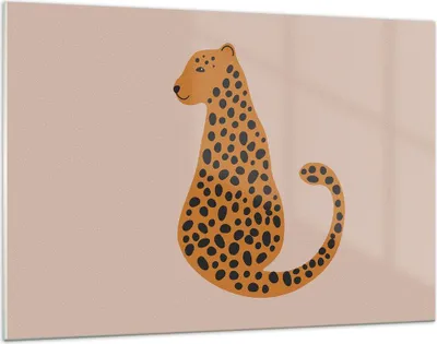 Produktbild von Bilder auf glas - Einteilig - Panther Grafik Leopard - 120x80cm - Glasbilder - Wandbilder - Bilder - zum Aufhängen bereit - Wanddekoration aus Glas - Glas Bilder - Wandbild auf Glas - GAA120x80-4893