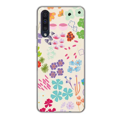 Produktbild von MuchoWow® Handyhülle Schutzhülle Hülle für Samsung Galaxy A50 Blume - Muster - Anemone Silikon Softcase Handy Hülle - Mobiltelefonhülle