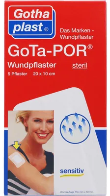 Produktbild von GoTa-POR Wundpflaster steril 20 x 10 cm, 5 St. Pflaster