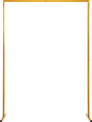 Image de Arche de mariage, structure en fer robuste, réglable en hauteur, jaune, 2 m