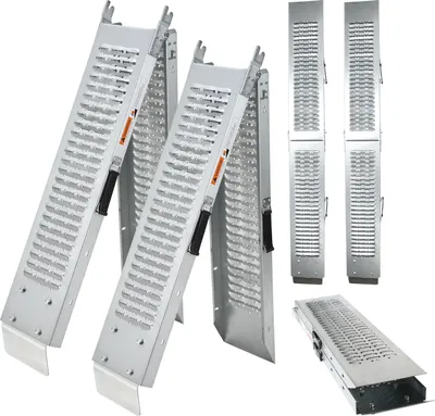 Produktbild von TolleTour Auffahrrampe Klappbar 2 Stück Laderampe bis zu 400 kg, Antirutsch Verladerampe mit Griff Laderampen für Motorrad PKW 180 x 22.5 cm