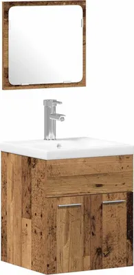 Produktbild von vidaXL Badezimmermöbel-Set 3 stk. Altholz 41 x 38,5 x 46 cm