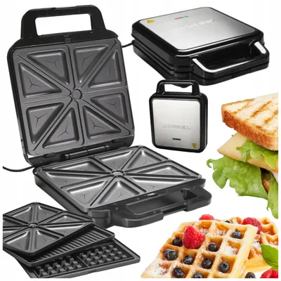 Produktbild von 3-in-1-Waffeleisen Grill 1200 W Tiross Ts9656, 3 Platten, Schnellstart inny