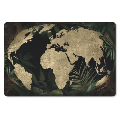 Produktbild von MuchoWow® Mauspad Mousepad Weltkarte - Pflanzen - Vintage 27x18 cm - Mousepads - Maus Mat - Pad - Mausunterlage - Büroartikel - Desk Matten