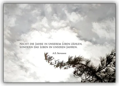 Produktbild von 4x Schöne Trauerkarte mit Himmel: Nicht die Jahre in unserem Leben zählen…