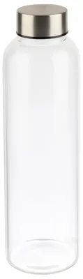 Trinkflasche aus Glas, 0,55 l, 23,5 cm, transparent