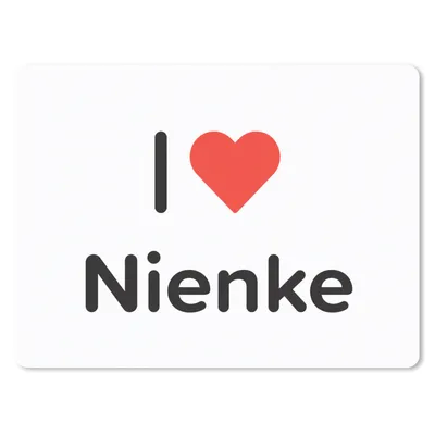 Produktbild von MuchoWow® Mauspad Mousepad Ich liebe - Nienke - Mädchen 23x19 cm - Mousepads - Maus Mat - Pad - Mausunterlage - Schreibtischunterlage - Mauspad
