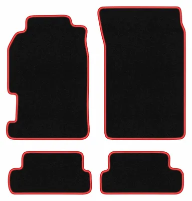 Immagine prodotto di Tappetini in moquette per Honda Prelude V 1996-2001 (coupé) – set 4 pezzi, nero/rosso, su misura – Wielganizator CARLUX