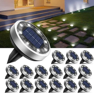 Obrázok produktu pre Základná sada solárneho osvetlenia s 6 solárnymi lampami, 8 LED panelmi, vodotesnosť IP65, solárne osvetlenie, pre záhrady, trávniky, terasy, vonkajšie priestory