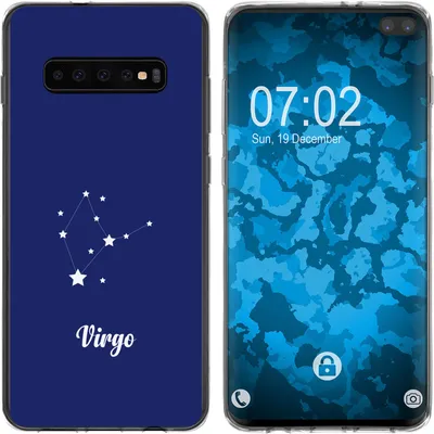Produktbild von PhoneNatic Case kompatibel mit Samsung Galaxy S10 Plus Silikon-Hülle SternzeichenVirgo M2