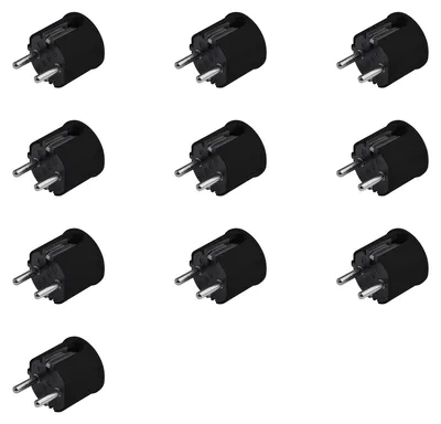 Produktbild von Meister Schutzkontakt-Stecker 10 Stück Kunststoff schwarz 250 V 16 A Max. Kabelquerschnitt 2,5 mm²