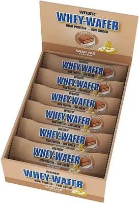 Image de Gaufres - Weider - Whey-Wafer (12x35g) - Saveur Hazelnut