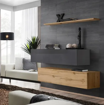 Produktbild von Schrankset RIONATA 2 – Graphit / Eiche Wotan