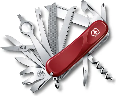 Produktbild von Victorinox Evolution 28, Slip joint knife, Multi-Tool-Messer, Clippunkt, ABS Synthetik, Rot, 23 Werkzeug