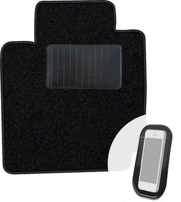 Produktbild von moto-MOLTICO Fahrer Fußmatte Auto Velours Fahrerseite Autoteppiche Schwarz Fahrermatte 1-teilig passend für Nissan Micra 2003-2010
