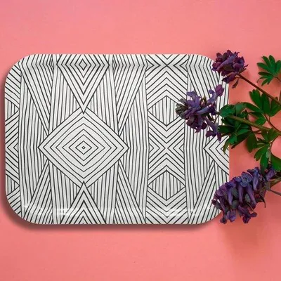 Immagine prodotto di Elegante vassoio da portata rettangolare 37x28 cm, bianco