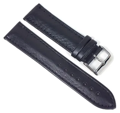 Produktbild von Soft-Kalb Uhrenarmband Leder schwarz, Stegbreite:14mm