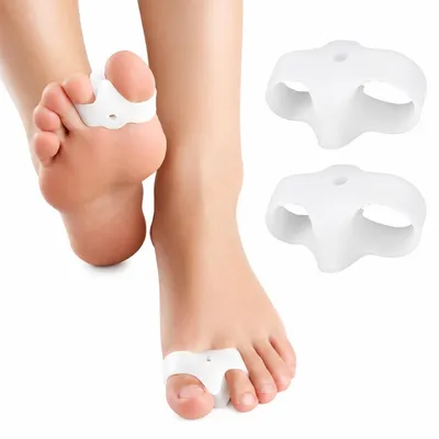 Produktbild von COOL-i® Zehenkorrektor Set – 1 Paar Gel-Zehentrenner bei Hallux Valgus & überlappenden Zehen – Wiederverwendbar & angenehm